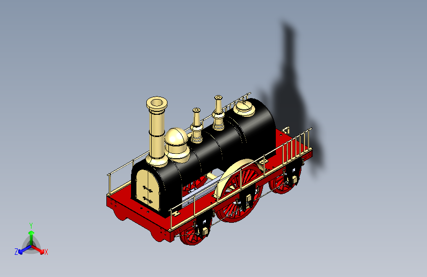 火车机车列车de-arend-locomotive-1833-模型格式为 stp