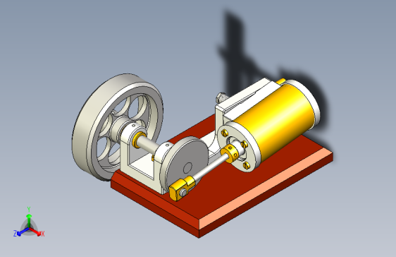 蒸汽机simple-1-cylinder-oscillating-steam-engine-cal-i-模型格式为 stp