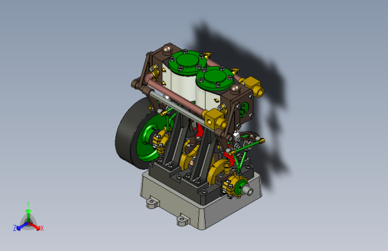 蒸汽机steam-engine-d10-with-reversing-gear-模型格式为 stp