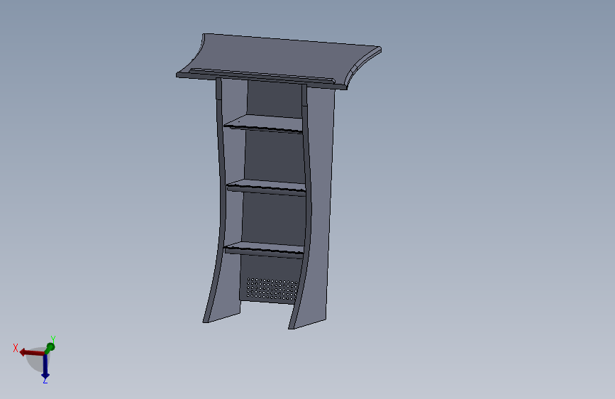 控制台 操作台lectern-1834-模型格式为 sw stl