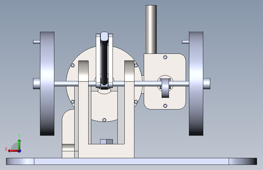 蒸汽机horizontal-steam-engine-6832-模型格式为 sw 背面视图