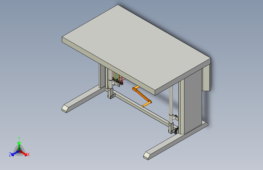 工作台高度调节机构workbench-table-height--stl stp