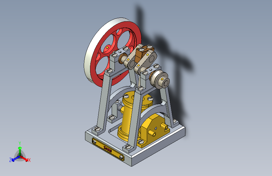蒸汽机double-acting-oscillating-engine-1832-模型格式为 stp