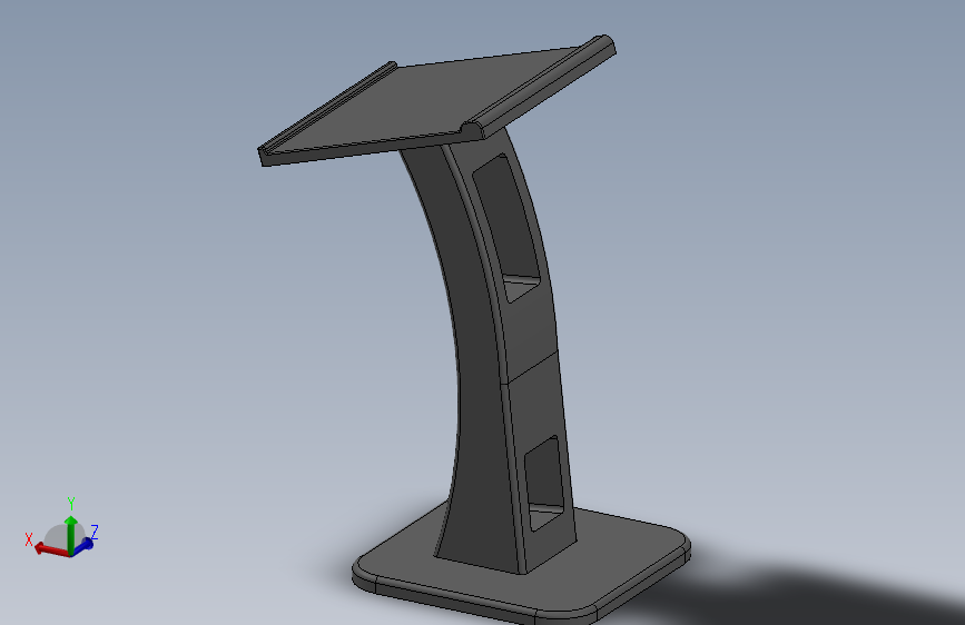 控制台 操作台mdf-podium-1831-模型格式为 sw