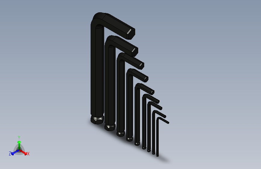 内六角扳手尺寸（10mm-1.5mm）