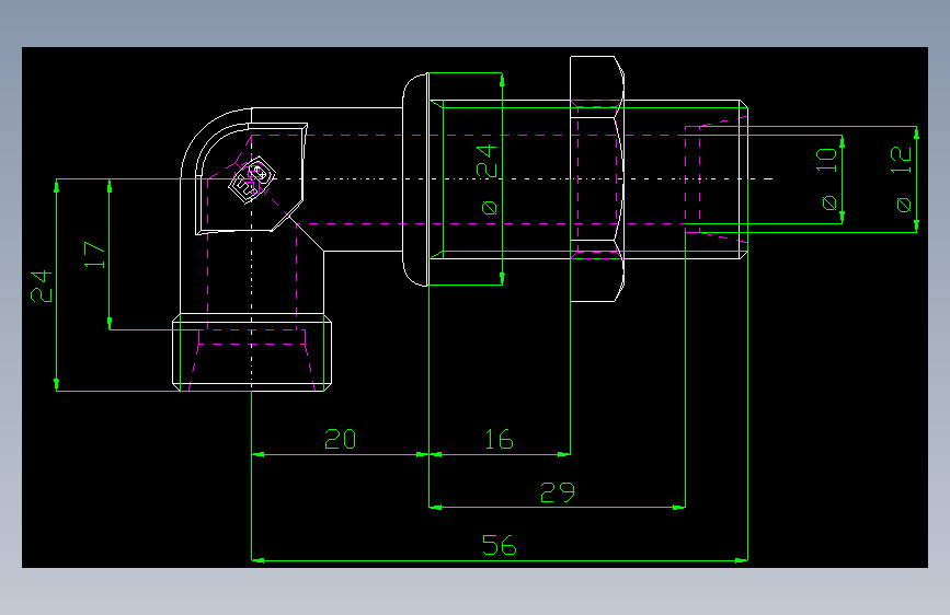 PARKER管接头EO Bulkhead elbow WSV12LOMDCF(16)_front