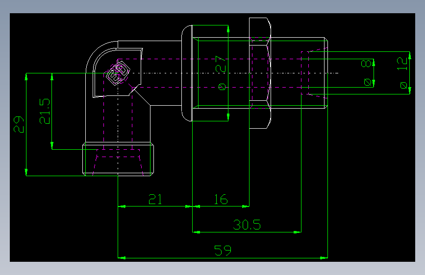 PARKER管接头EO Bulkhead elbow WSV12SOMDCF(16)_front