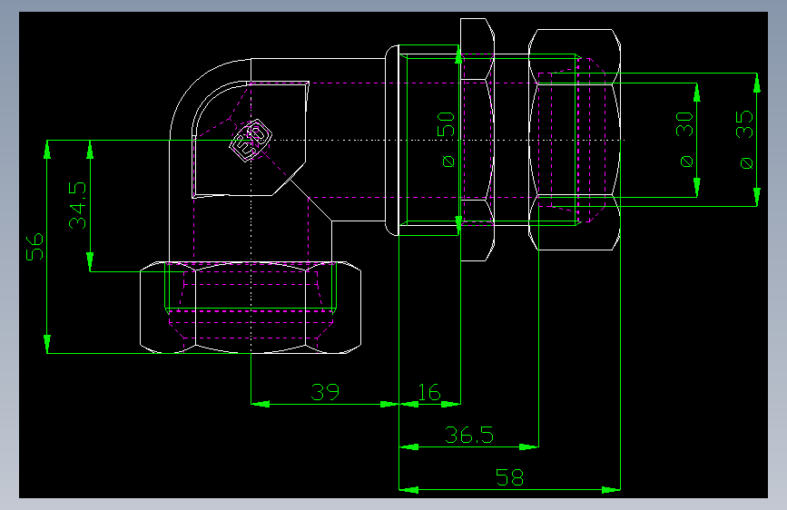 PARKER管接头EO Bulkhead elbow WSV35LCF(16)_front