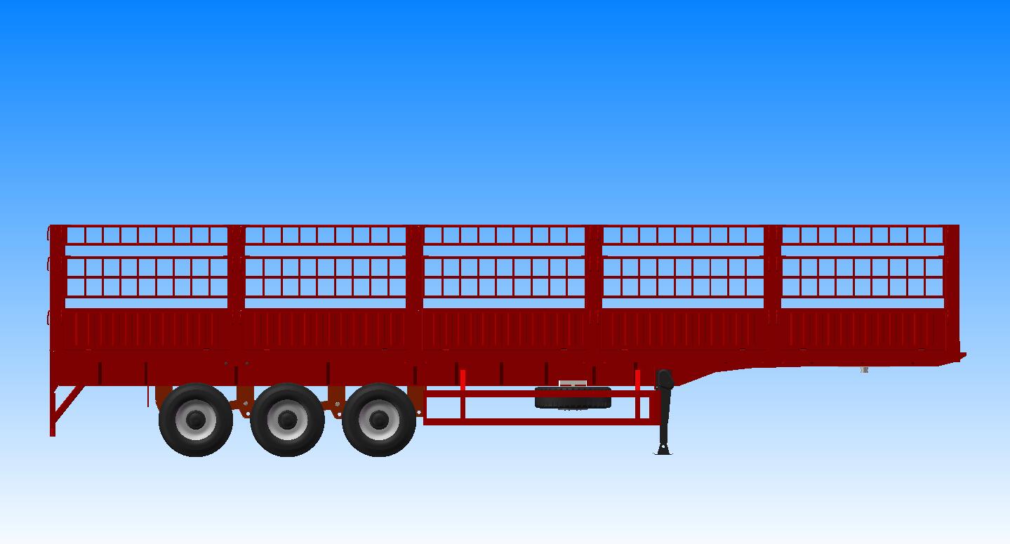 13米平板仓栅半挂运输车- 478435--200