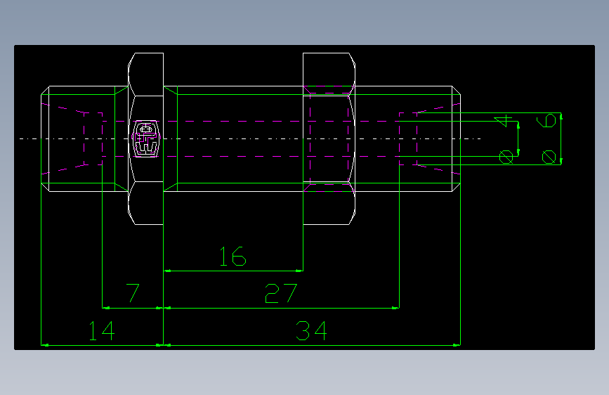 PARKER管接头EO Bulkhead union SV06LOMD71(16)_front