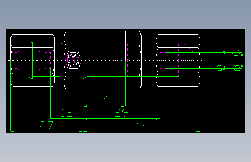 PARKER管接头EO Bulkhead union SV06S71(16)_front