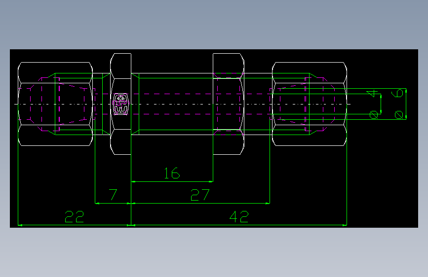 PARKER管接头EO Bulkhead union SV06ZL71(16)_front