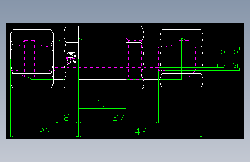 PARKER管接头EO Bulkhead union SV08L71(16)_front