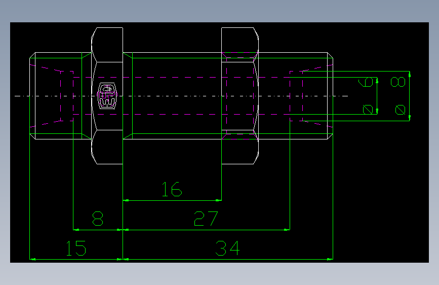 PARKER管接头EO Bulkhead union SV08LOMD71(16)_front