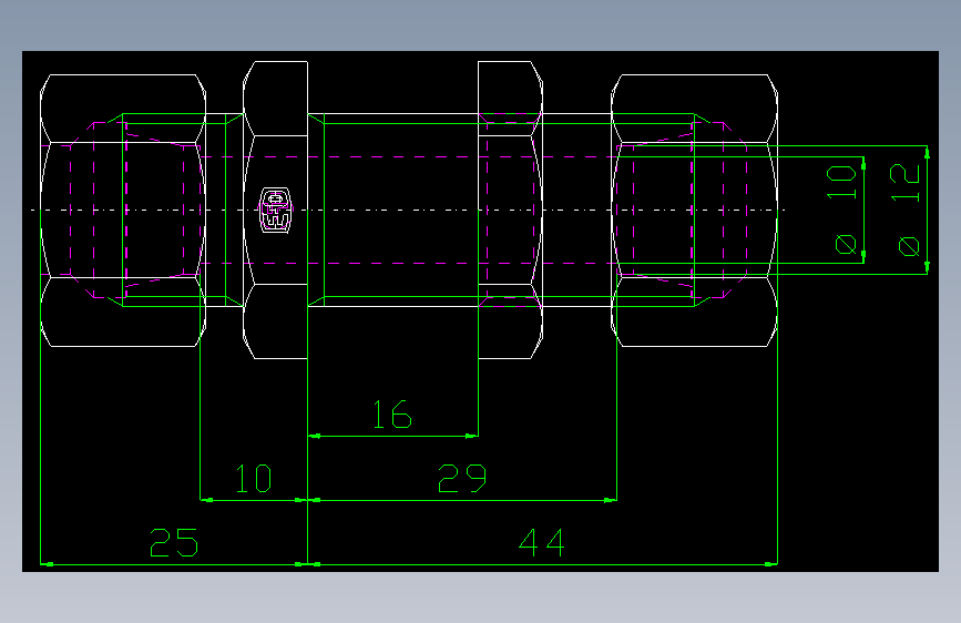 PARKER管接头EO Bulkhead union SV12ZL71(16)_front