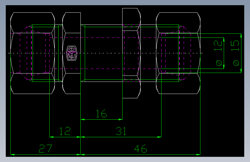 PARKER管接头EO Bulkhead union SV15LCF(16)_front