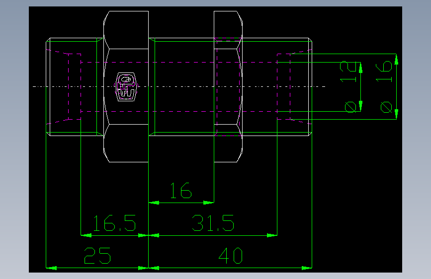 PARKER管接头EO Bulkhead union SV16SOMDCF(16)_front