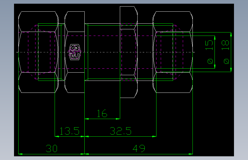 PARKER管接头EO Bulkhead union SV18LMS(16)_front