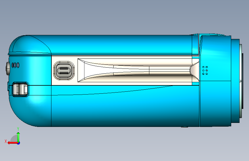 DV599数码摄像机3D模型 背面视图