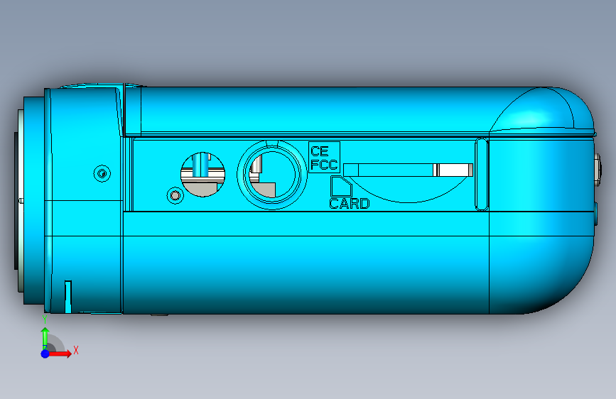 DV599数码摄像机3D模型 正面视图