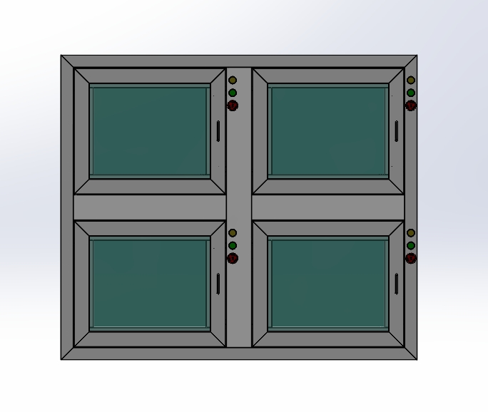 双层四门圆角传递窗