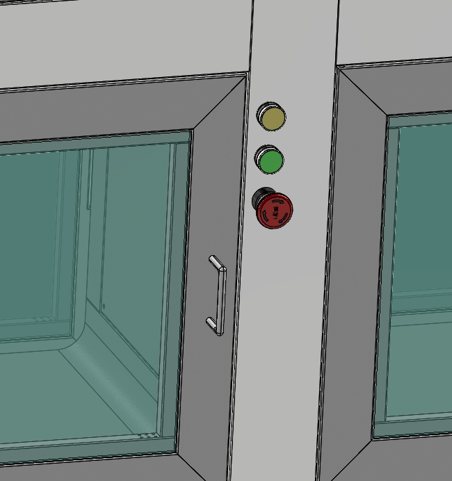 双层四门圆角传递窗