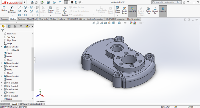 solidworks软件中的实体零件12