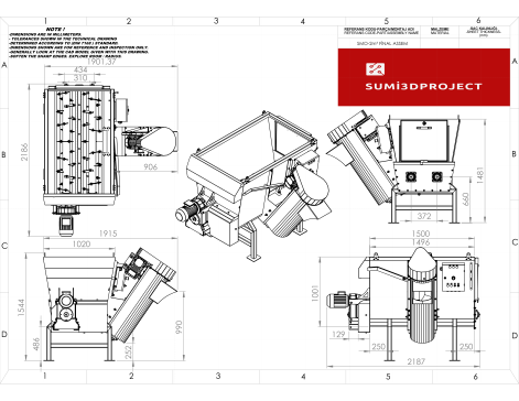 SMO-2m³电动固定式自动卸料饲料混合机