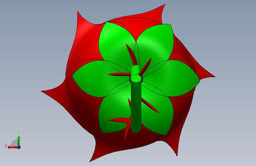 玫瑰_SOLIDWORKS 2018_模型图纸免费下载 – 懒石网