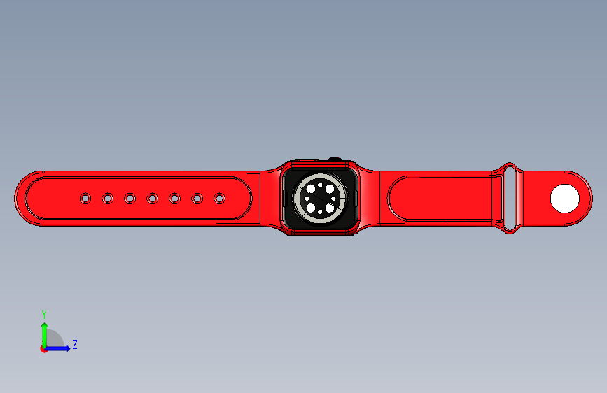 Apple Watch Series 6 42毫米产品红色12 左侧视图