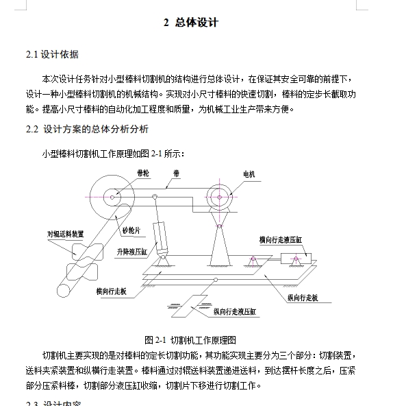 小型棒料切割机结构设计含4张CAD图