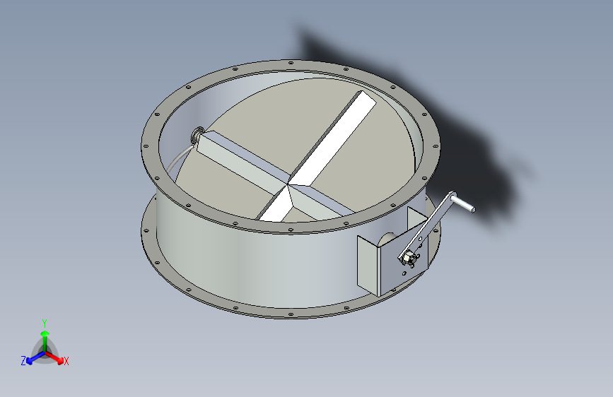 手动风门 百页窗 管道 阀门 气动件 solidwork三维建模 UG3D图