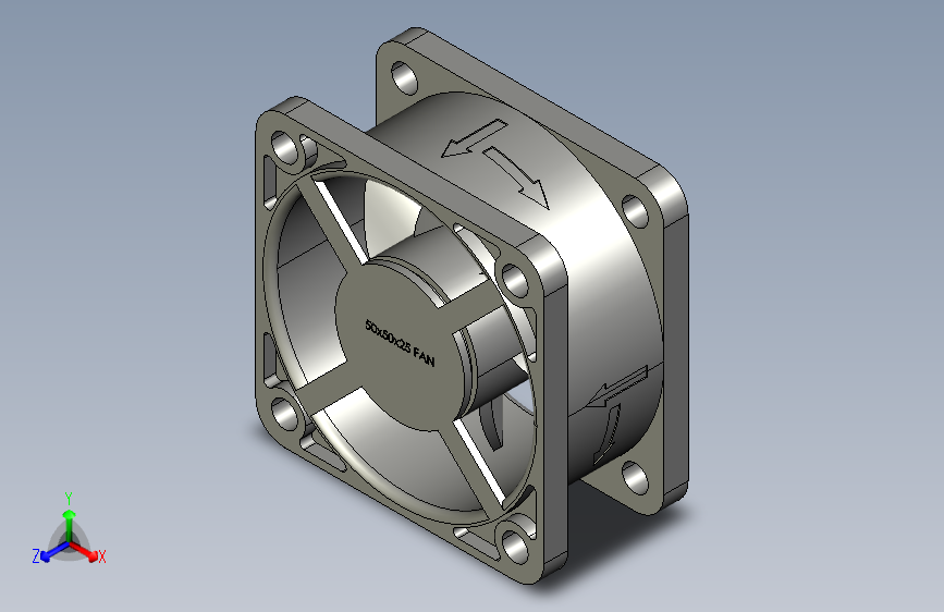 方形轴流风机50x50x25风机