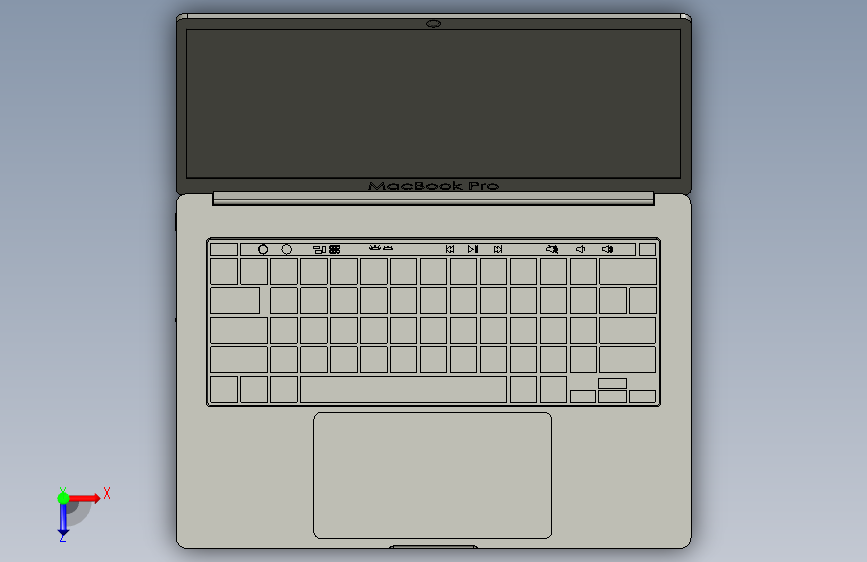 Macbook Pro 15步 俯视图
