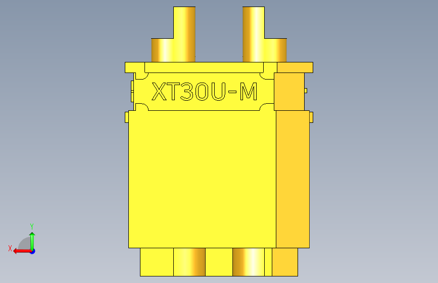 XT30U连接器 背面视图