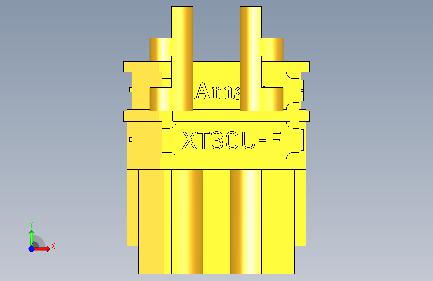 XT30U连接器 正面视图