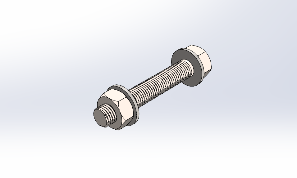 带锁紧螺母的锌钩环螺栓- M12x75mm