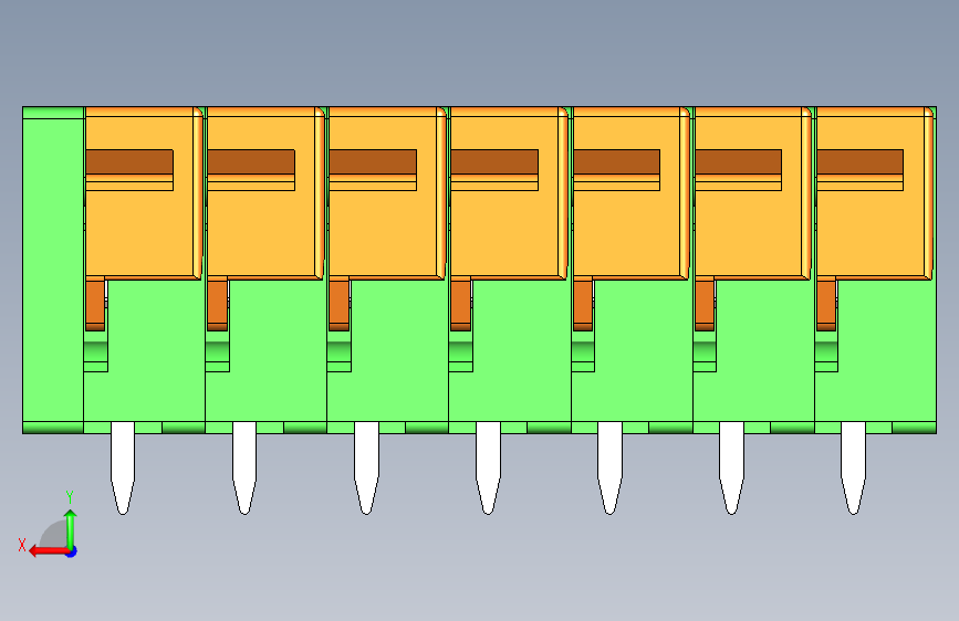 PCB端子板FFKDS 5 08 7 背面视图
