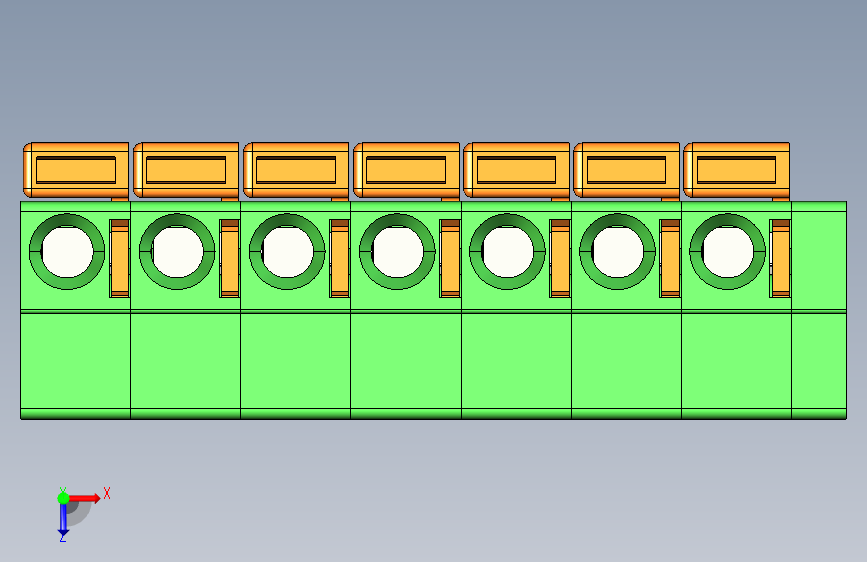 PCB端子板FFKDS 5 08 7 俯视图