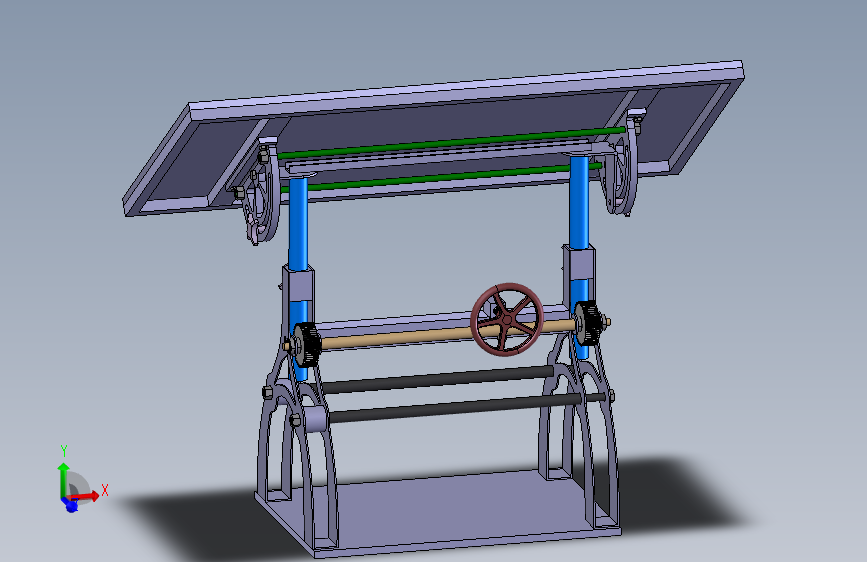 倾斜绘图台 3d机械模型图纸 stp