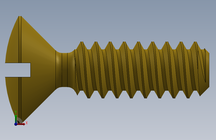 一字槽机螺钉M1x3 DIN 964.SLDPRT