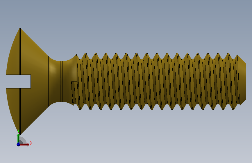一字槽机螺钉M2.5x10 DIN 964.SLDPRT