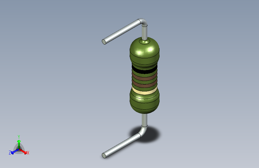 R 0,5W D3,2 L9间距15间距1 stp