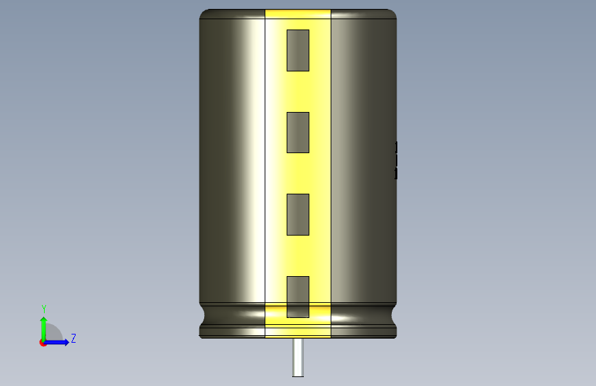 电子元器件C绿色D 18 L 30 P 7,5 TMP 105 C 1u U 16 左侧视图