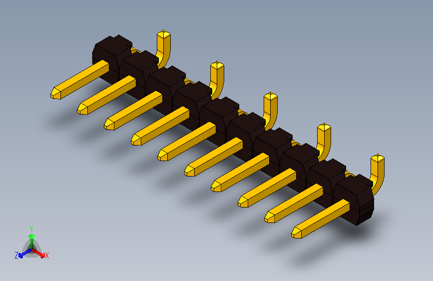 电子元器件引脚接头1x10直贴片间距2 0mm