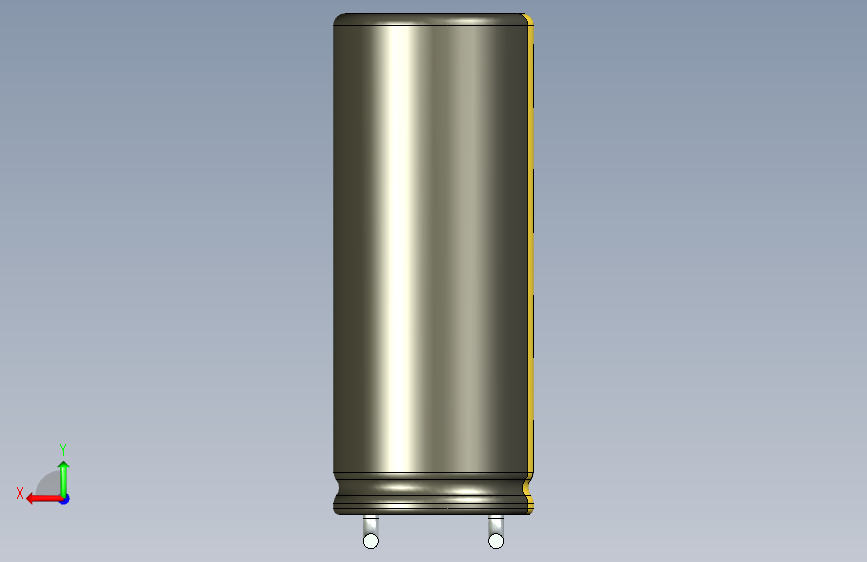 铝电解电容器C-HOR__D-8__L-20__P5__STAND-2__TMP-105__C-100u__U-16.stp 背面视图