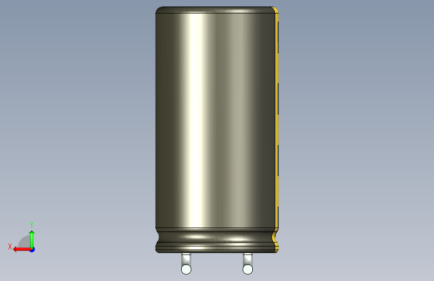 铝电解电容器C-HOR__D-10__L-20__P5__STAND-5__TMP-105__C-100u__U-16.stp 背面视图