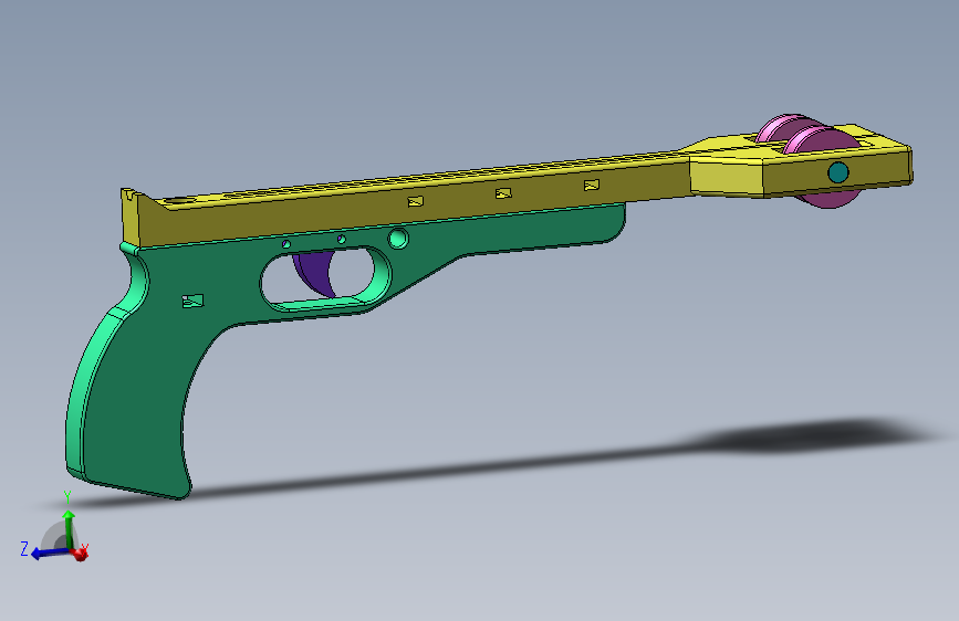 弹弓手枪solidworks可编辑