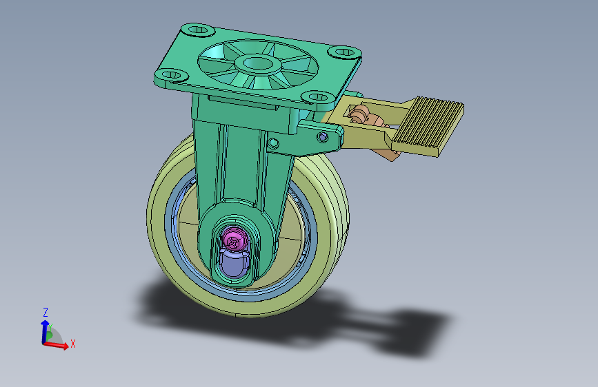 轻荷重脚轮GDC-100-FLANGE