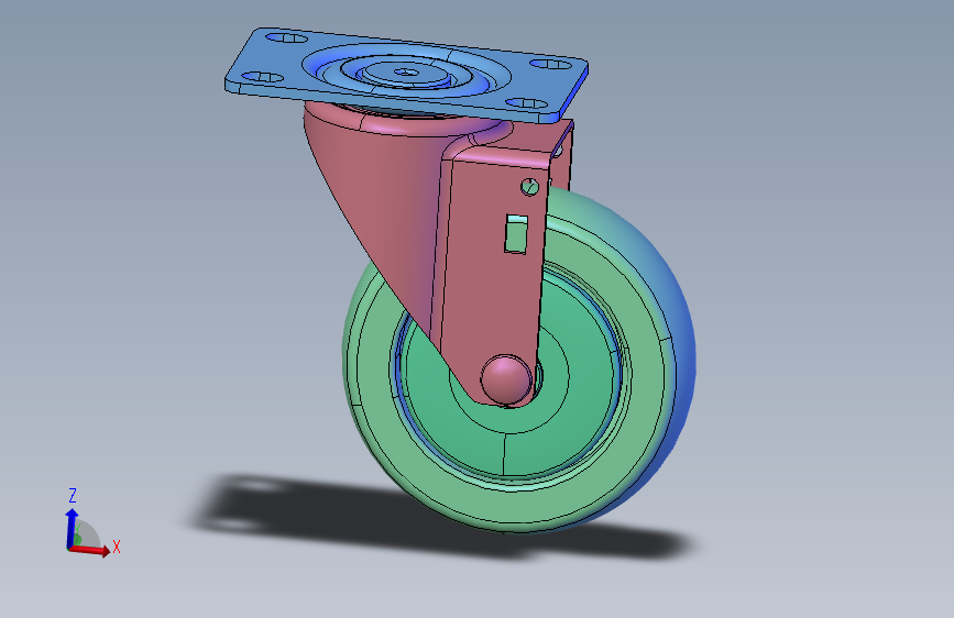 轻荷重脚轮GL-100-FLANGE